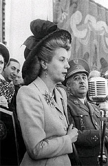 Eva Peron Junto A Francisco Franco Internacional El Pais