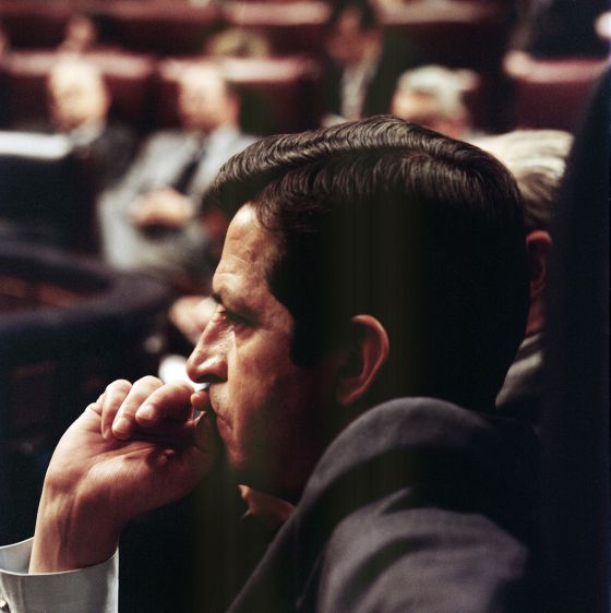 Adolfo Suárez no Congresso em uma foto sem data.