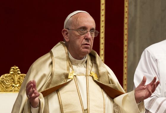 Francisco, em cerimônia religiosa em San Pedro.